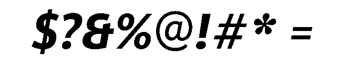 ParcloSansNarrow SemiBoldItalic Font OTHER CHARS