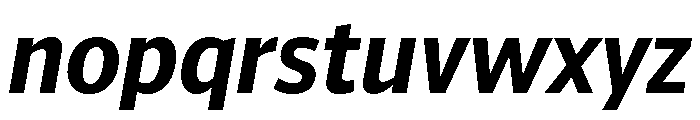 ParcloSansNarrow SemiBoldItalic Font LOWERCASE