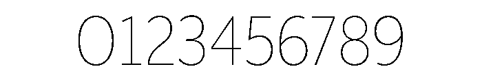 ParcloSansNarrow Thin Font OTHER CHARS