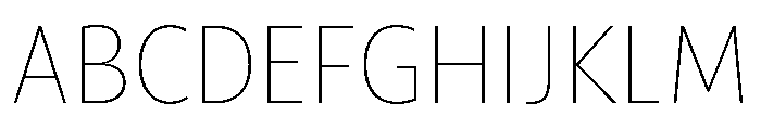 ParcloSansNarrow Thin Font UPPERCASE