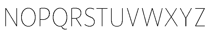 ParcloSansNarrow Thin Font UPPERCASE