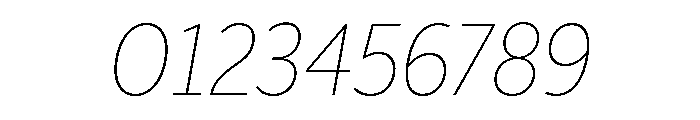 ParcloSansNarrow ThinItalic Font OTHER CHARS