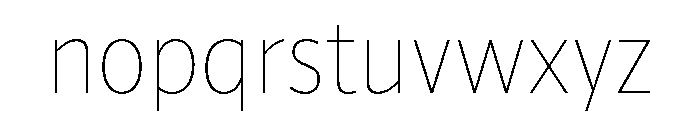 ParcloSansNarrow Thin Font LOWERCASE