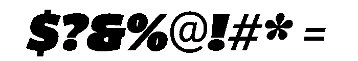 ParcloSansNarrow UltraItalic Font OTHER CHARS
