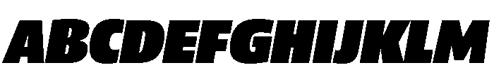 ParcloSansNarrow UltraItalic Font UPPERCASE