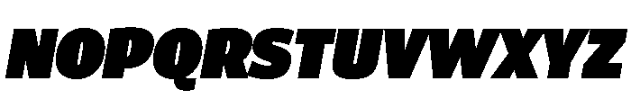 ParcloSansNarrow UltraItalic Font UPPERCASE