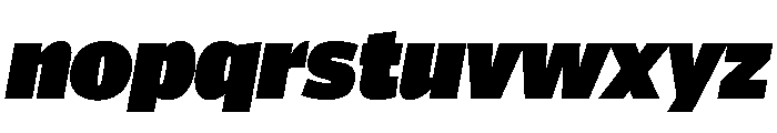 ParcloSansNarrow UltraItalic Font LOWERCASE