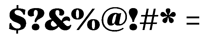 ParcloSerif Black Font OTHER CHARS