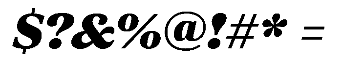 ParcloSerif BlackItalic Font OTHER CHARS