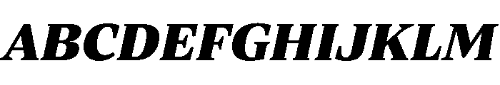 ParcloSerif BlackItalic Font UPPERCASE