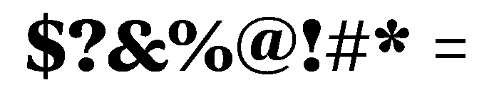 ParcloSerif Bold Font OTHER CHARS