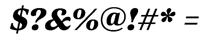 ParcloSerif BoldItalic Font OTHER CHARS