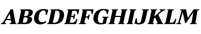 ParcloSerif BoldItalic Font UPPERCASE