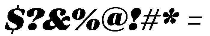 ParcloSerif ExtraBlackItalic Font OTHER CHARS