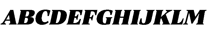 ParcloSerif ExtraBlackItalic Font UPPERCASE