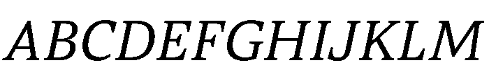 ParcloSerif Italic Font UPPERCASE