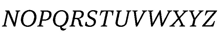 ParcloSerif Italic Font UPPERCASE