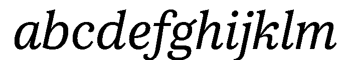 ParcloSerif Italic FONT