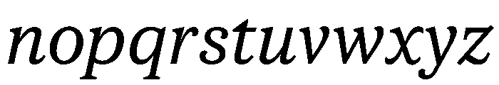 ParcloSerif Italic Font LOWERCASE