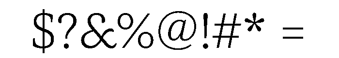 ParcloSerif Light Font OTHER CHARS