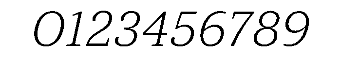 ParcloSerif LightItalic Font OTHER CHARS