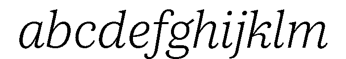 ParcloSerif LightItalic FONT