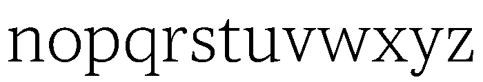 ParcloSerif Light Font LOWERCASE