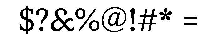 ParcloSerif Regular Font OTHER CHARS