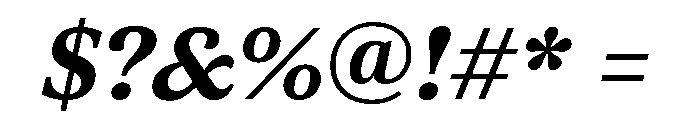 ParcloSerif SemiBoldItalic Font OTHER CHARS