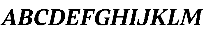 ParcloSerif SemiBoldItalic Font UPPERCASE