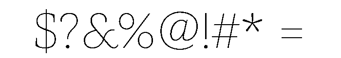 ParcloSerif Thin Font OTHER CHARS