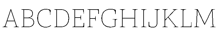 ParcloSerif Thin Font UPPERCASE
