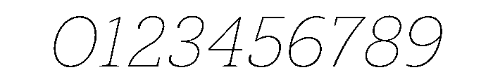 ParcloSerif ThinItalic Font OTHER CHARS