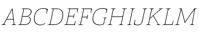 ParcloSerif ThinItalic Font UPPERCASE
