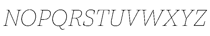 ParcloSerif ThinItalic Font UPPERCASE