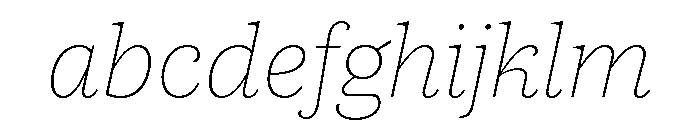 ParcloSerif ThinItalic FONT