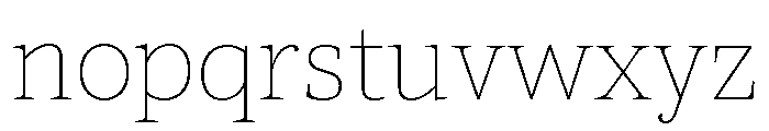 ParcloSerif Thin Font LOWERCASE