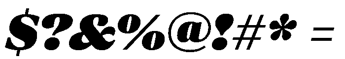 ParcloSerif UltraItalic Font OTHER CHARS