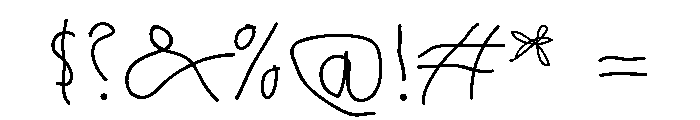 Pardon Regular Font OTHER CHARS