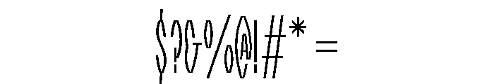 Patyk Thin Font OTHER CHARS