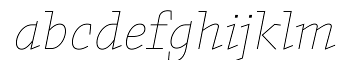 PATHOS THIN ITALIC Font LOWERCASE