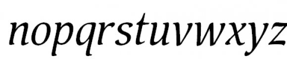 Pallada Italic Font LOWERCASE