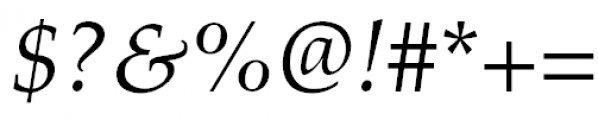 Palladium Italic Font OTHER CHARS