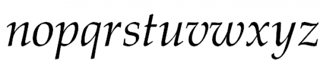 Palladium Italic Font LOWERCASE
