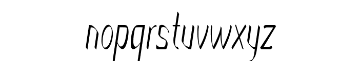 Pantrio-CondensedItalic Font LOWERCASE