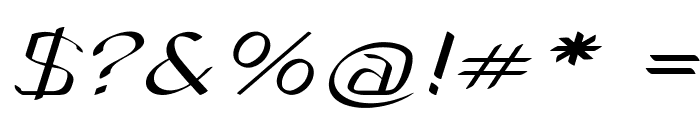 Pantrio-ExtraexpandedItalic Font OTHER CHARS