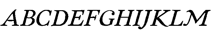 Pabst Oldstyle Regular Italic Font UPPERCASE
