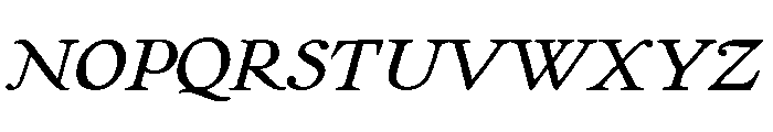 Pabst Oldstyle Regular Italic Font UPPERCASE