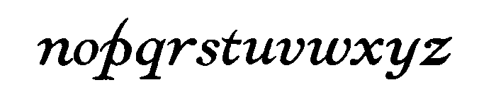 Pabst Oldstyle Regular Italic Font LOWERCASE
