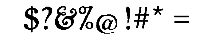 Pabst Oldstyle Regular Font OTHER CHARS